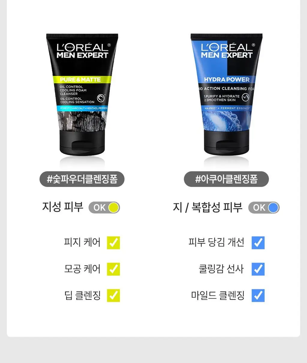[NEW/모공케어 올인원] 로레알파리 맨 이드라 파워 오일 컨트롤 젤 크림 50ml 상세페이지 15